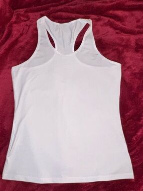 Women's White Racerback Tank Top - Sleek Athletic Style